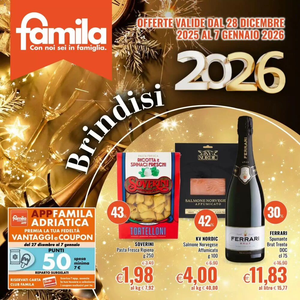 Volantino promozionale Famila  valide dal 28/12/2025 - Pagina 1.