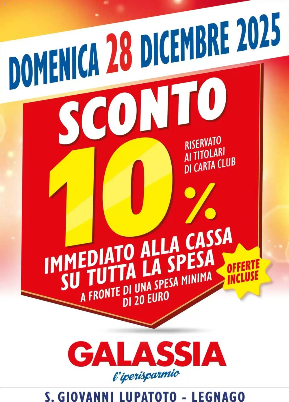 Volantino promozionale Galassia  valide dal 28/12/2025 - Pagina 1.