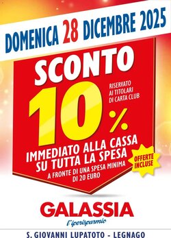 Volantino promozionale Galassia  valide dal 28/12/2025