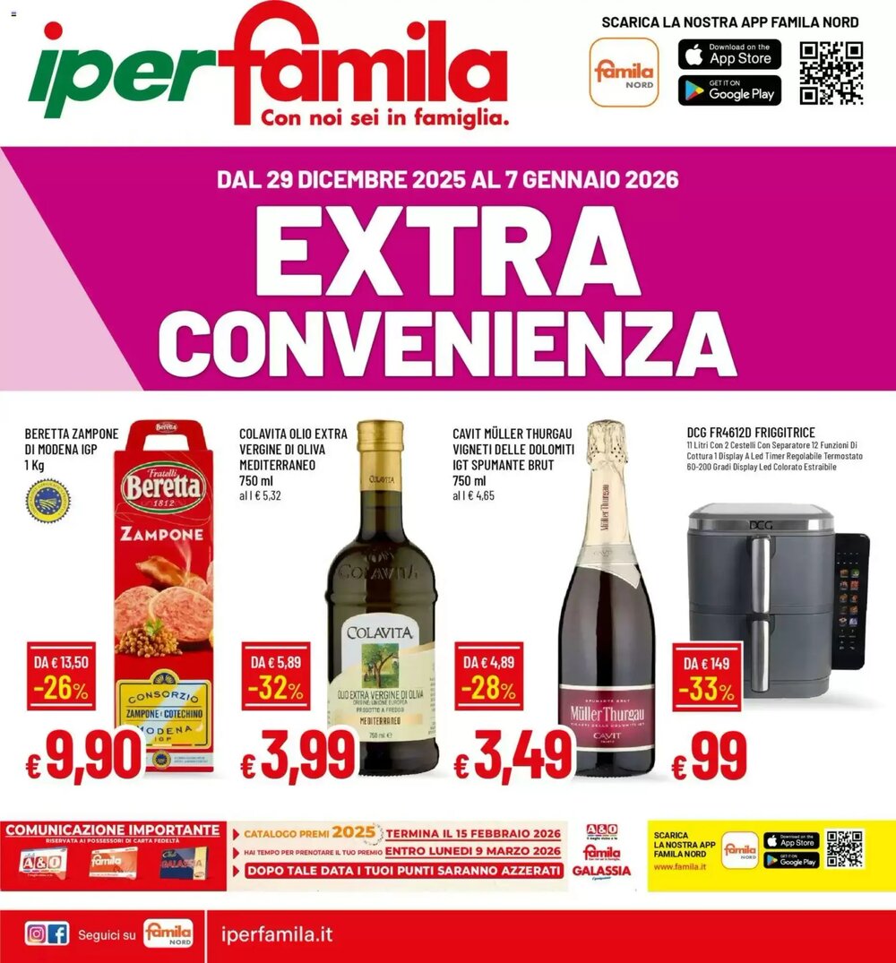 Volantino promozionale Famila  valide dal 29/12/2025 - Pagina 1.