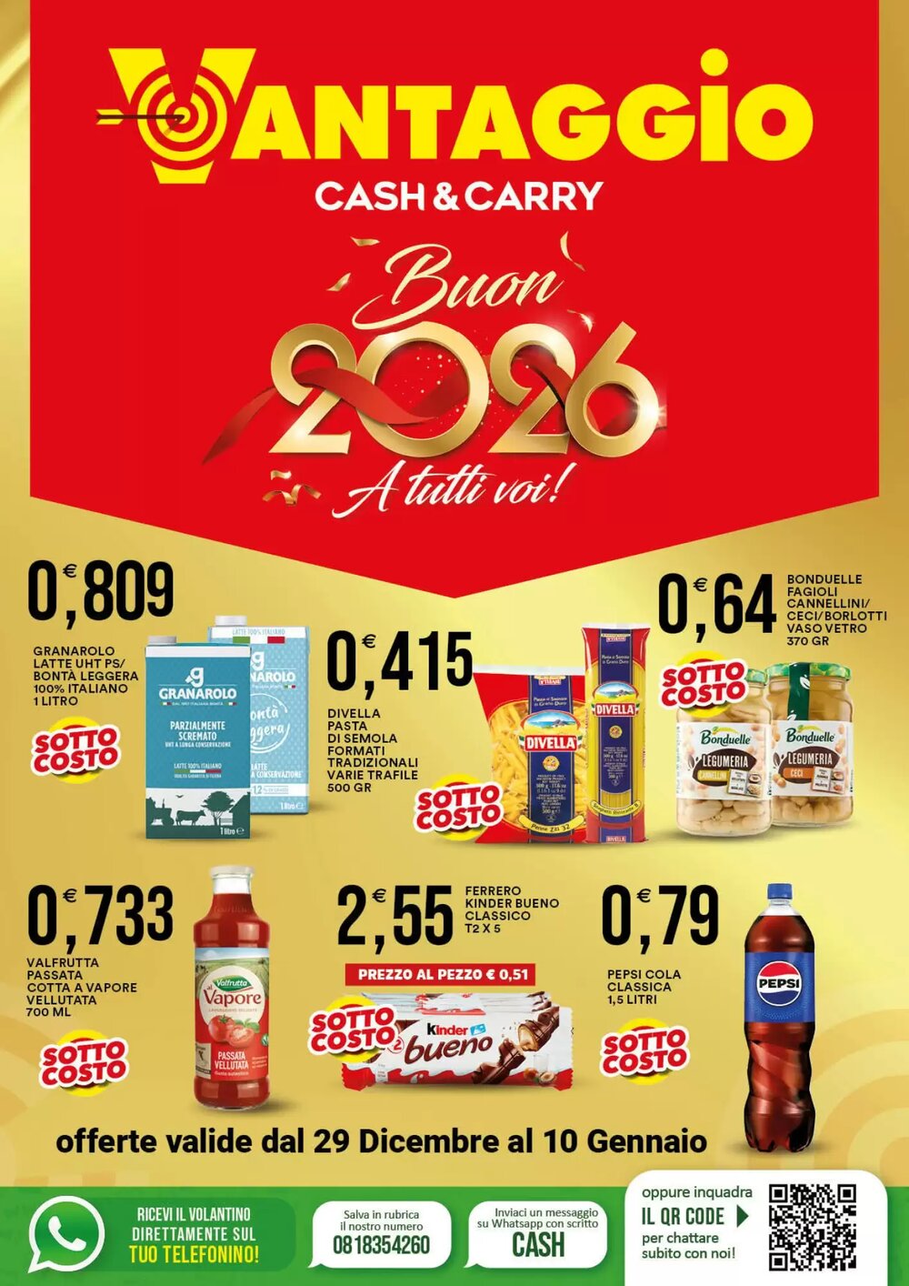 Volantino promozionale Vantaggio Cash&Carry  valide dal 29/12/2025 - Pagina 1.