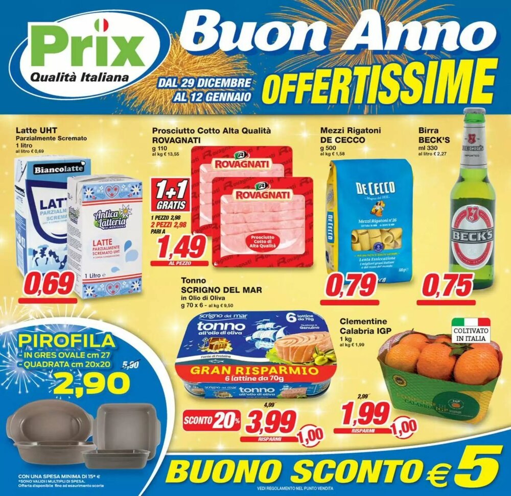 Volantino promozionale Prix Quality  valide dal 29/12/2025 - Pagina 1.
