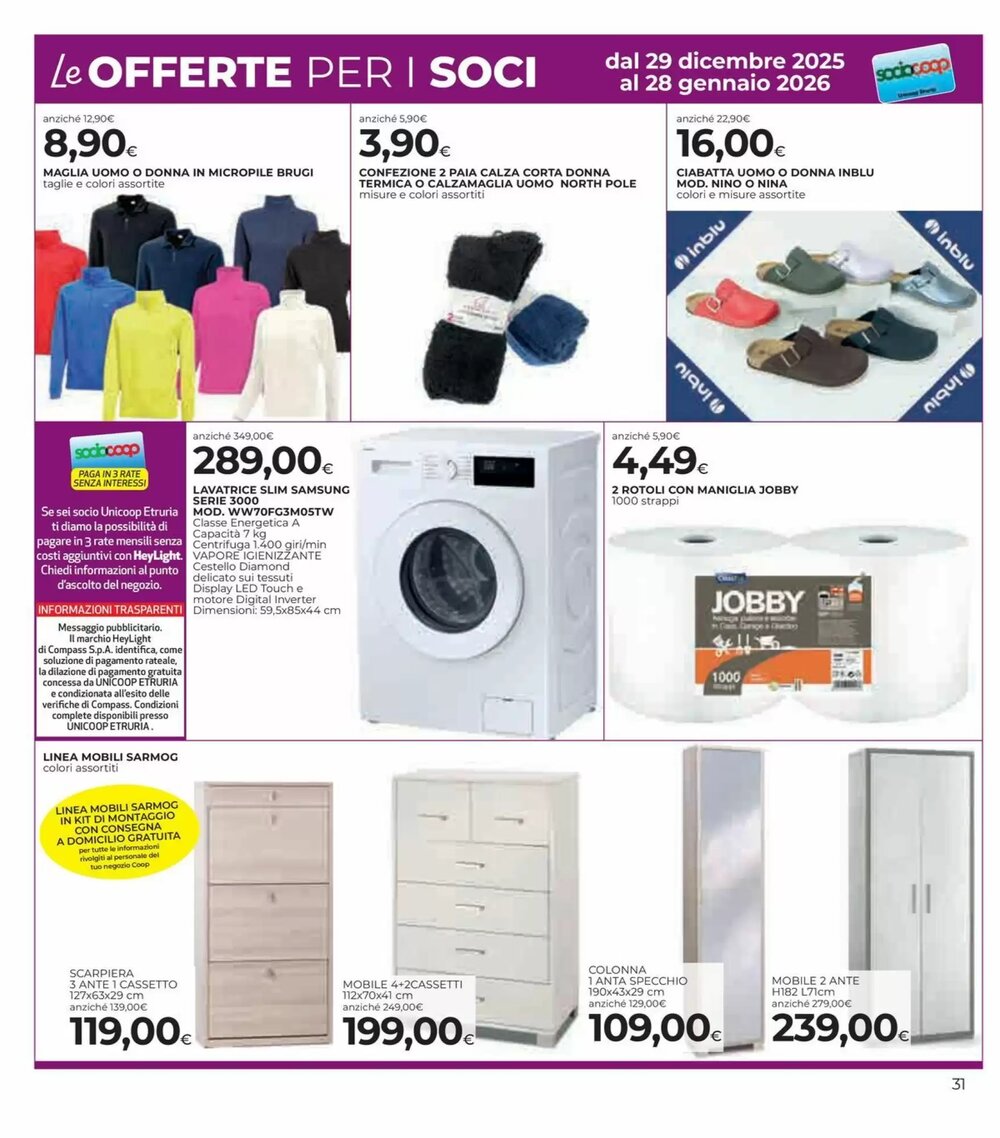 Volantino promozionale Coop  valide dal 29/12/2025 - Pagina 31.