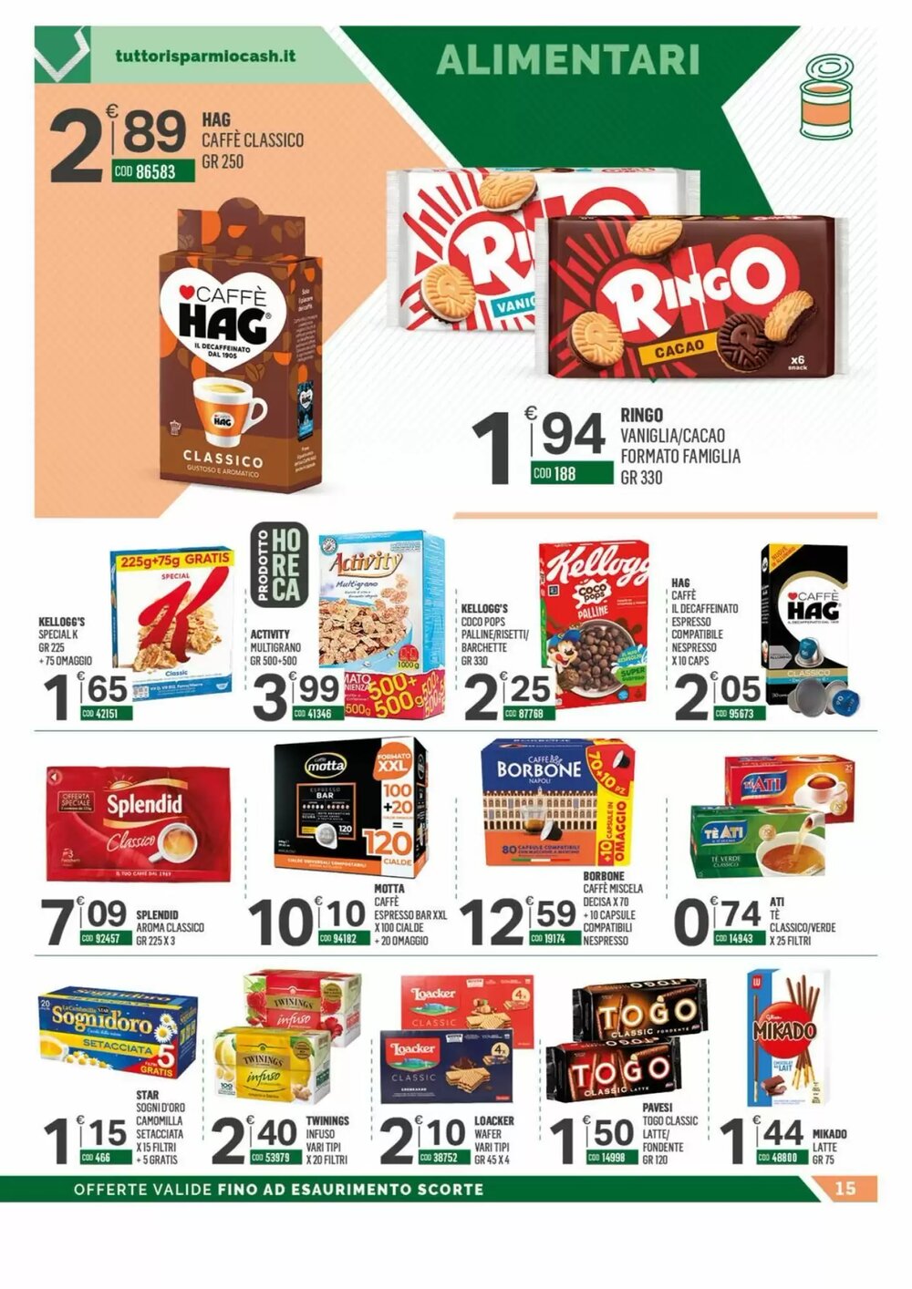 Volantino promozionale Tutto Risparmio Cash&Carry  valide dal 29/12/2025 - Pagina 15.