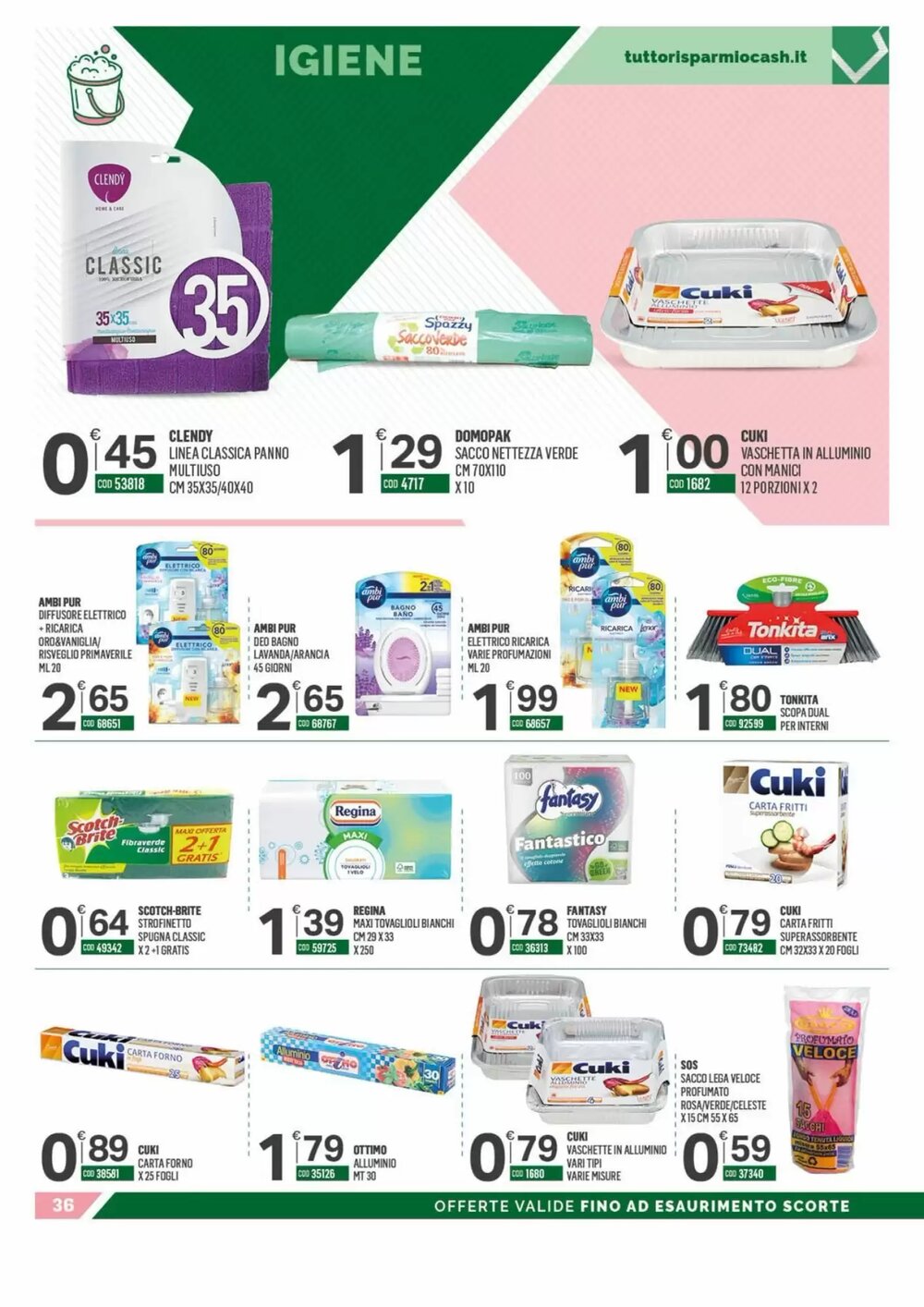 Volantino promozionale Tutto Risparmio Cash&Carry  valide dal 29/12/2025 - Pagina 36.