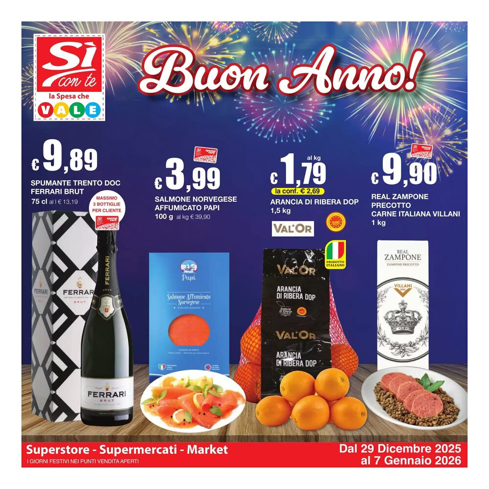 Volantino promozionale Sì con te  valide dal 29/12/2025 - Pagina 1.