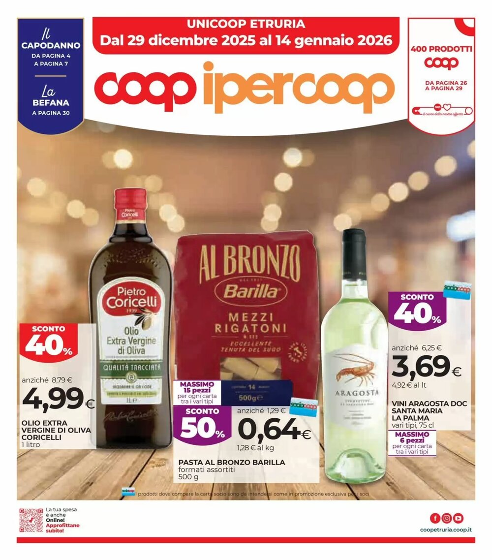 Volantino promozionale Ipercoop valide dal 29/12/2025 - Pagina 1.