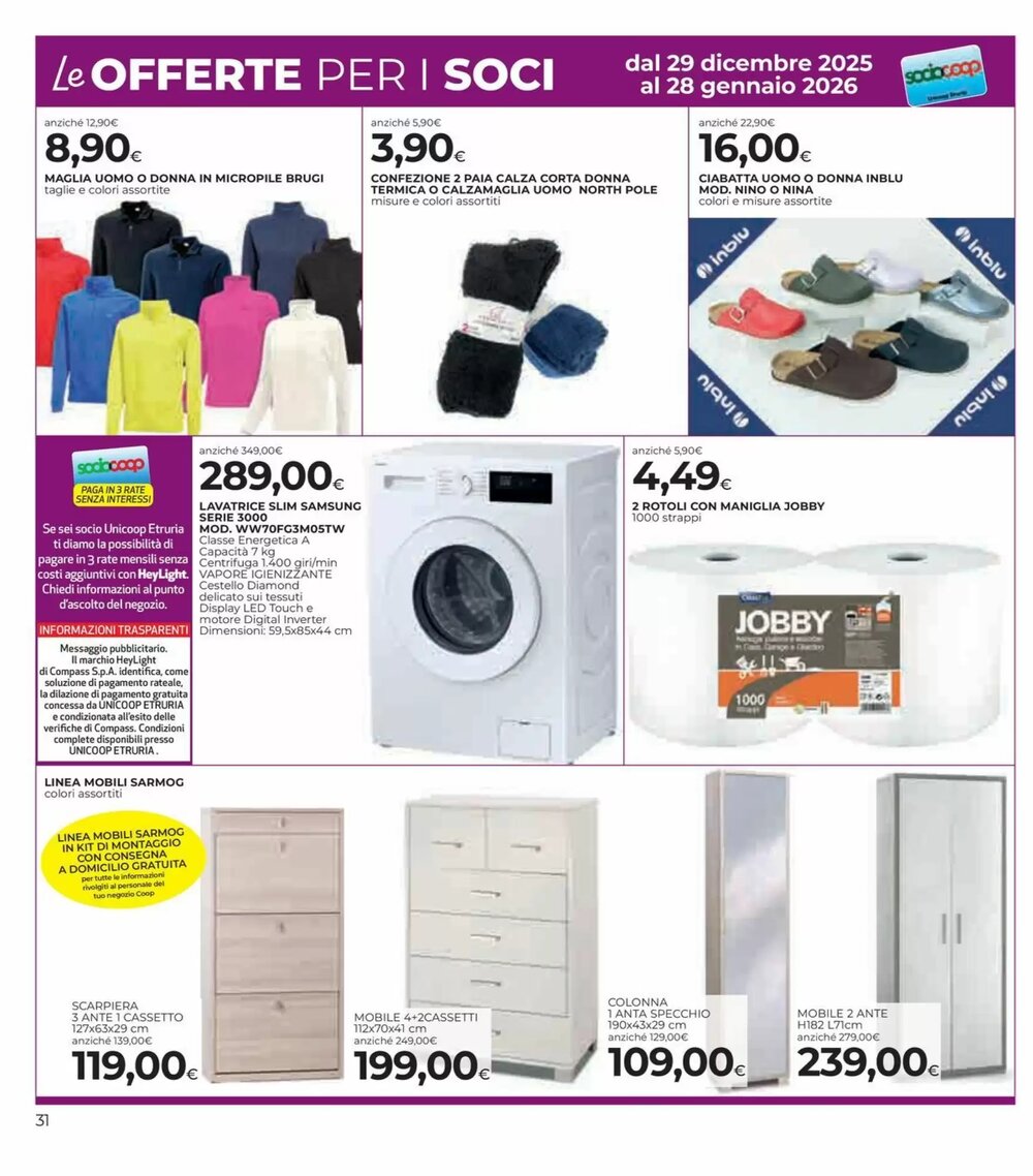 Volantino promozionale Ipercoop valide dal 29/12/2025 - Pagina 31.