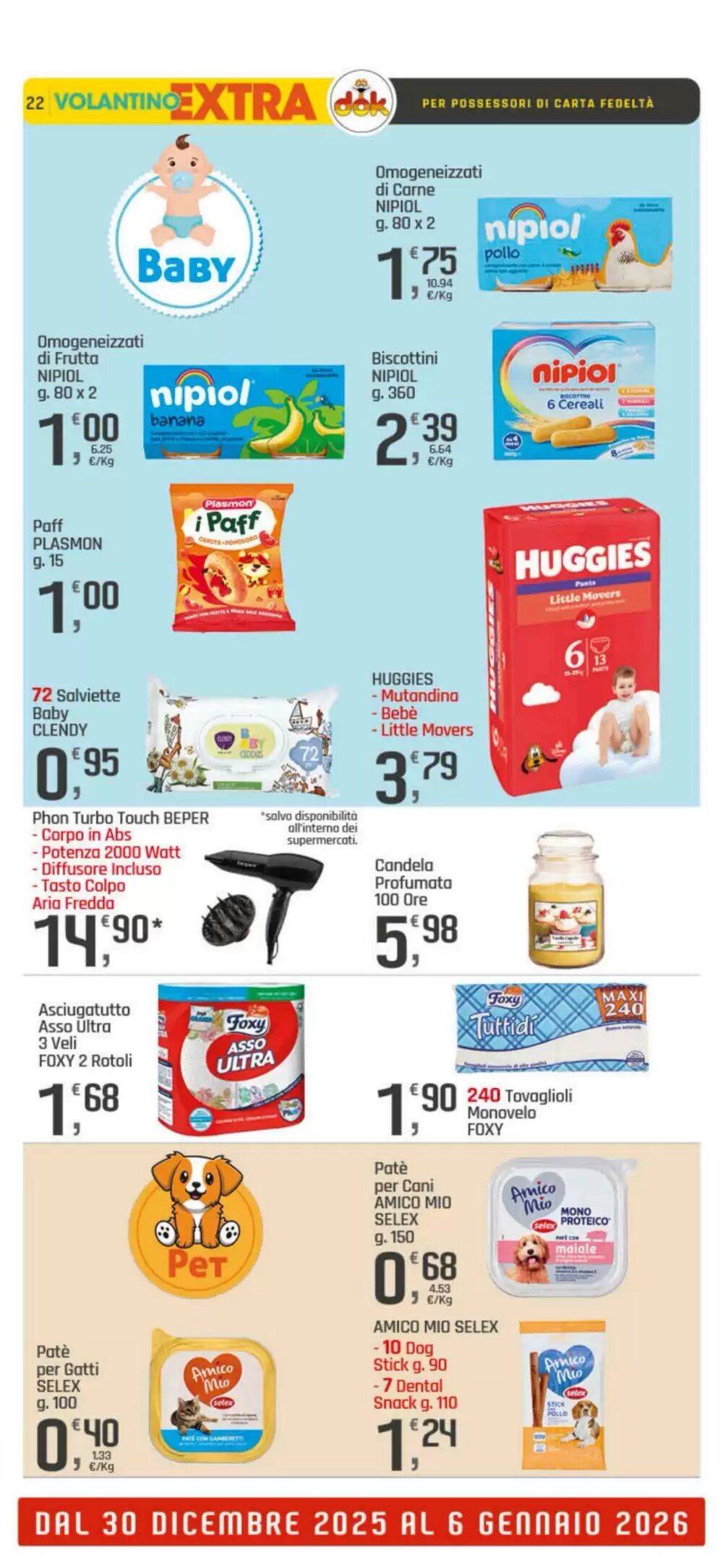 Volantino promozionale Supermercati Dok  valide dal 30/12/2025 - Pagina 22.