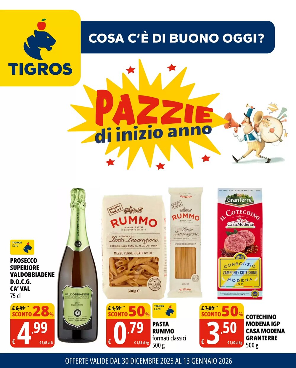 Volantino promozionale Tigros  valide dal 30/12/2025 - Pagina 1.