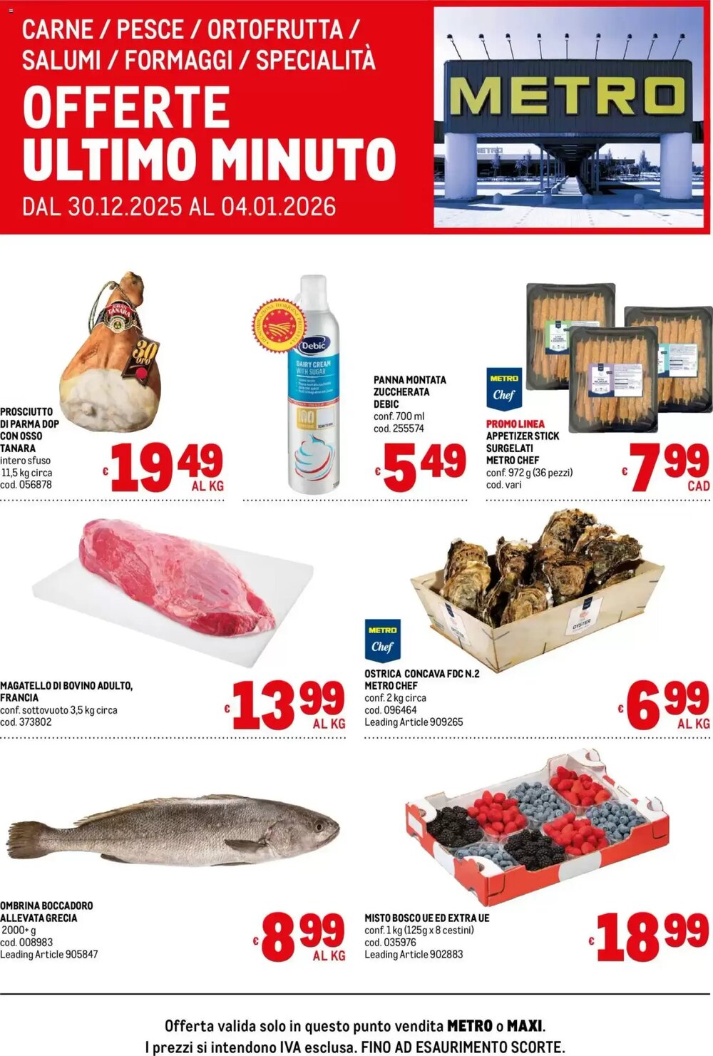 Volantino promozionale Metro  valide dal 30/12/2025 - Pagina 1.