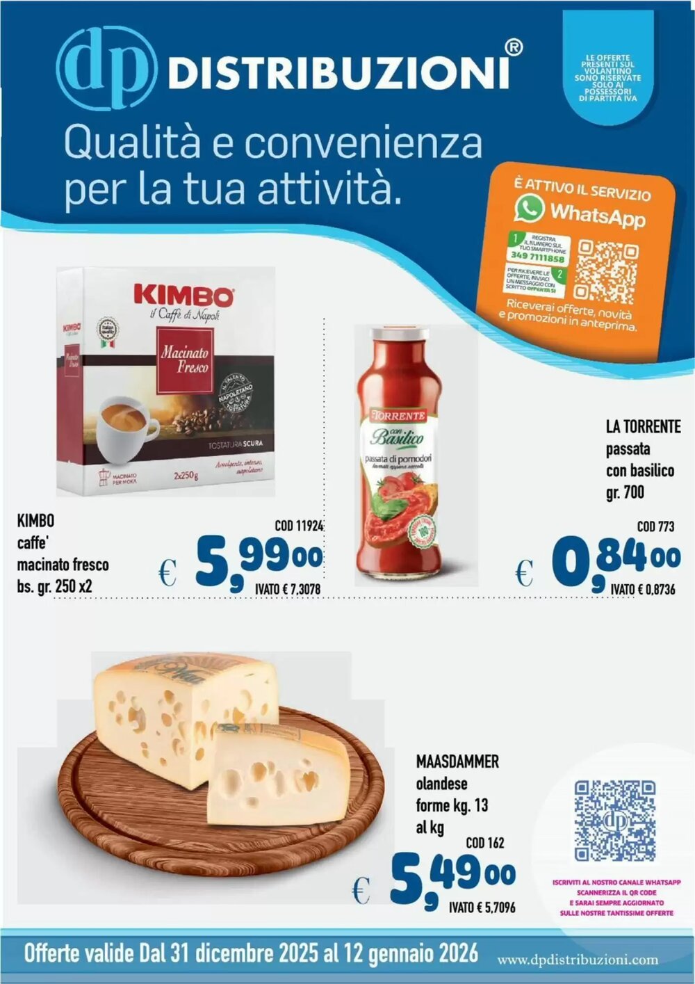 Volantino promozionale Del Prete Distribuzioni  valide dal 31/12/2025 - Pagina 1.