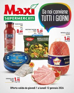 Volantino promozionale Maxi Supermercati  valide dal 01/01/2026 - Pagina 1.