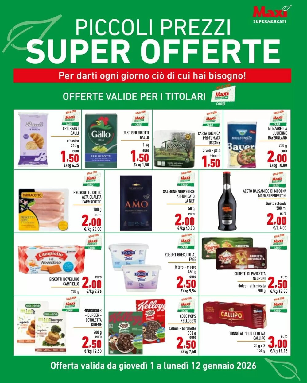 Volantino promozionale Maxi Supermercati  valide dal 01/01/2026 - Pagina 4.
