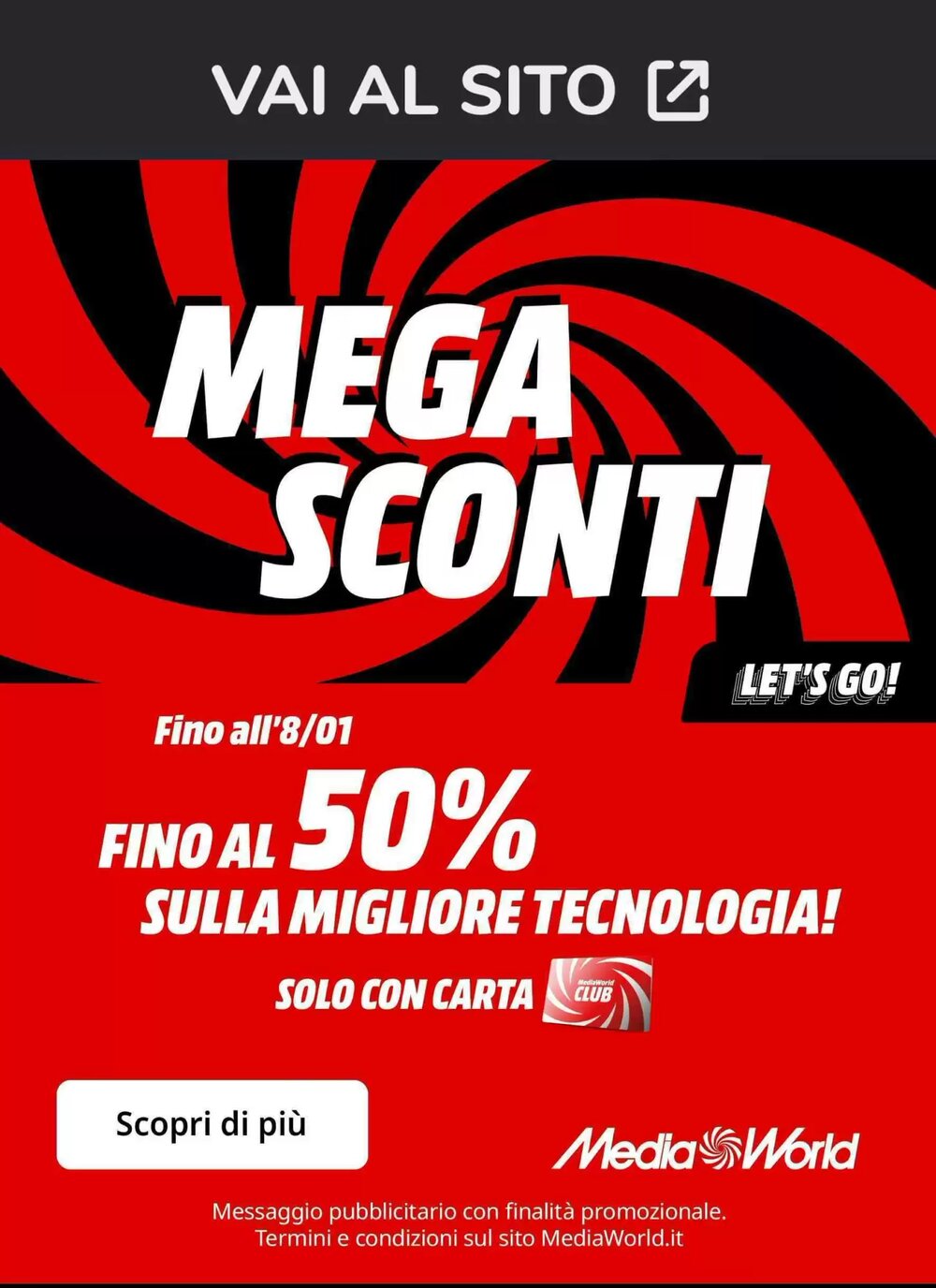 Volantino promozionale MediaWorld valide dal 01/01/2026 - Pagina 1.