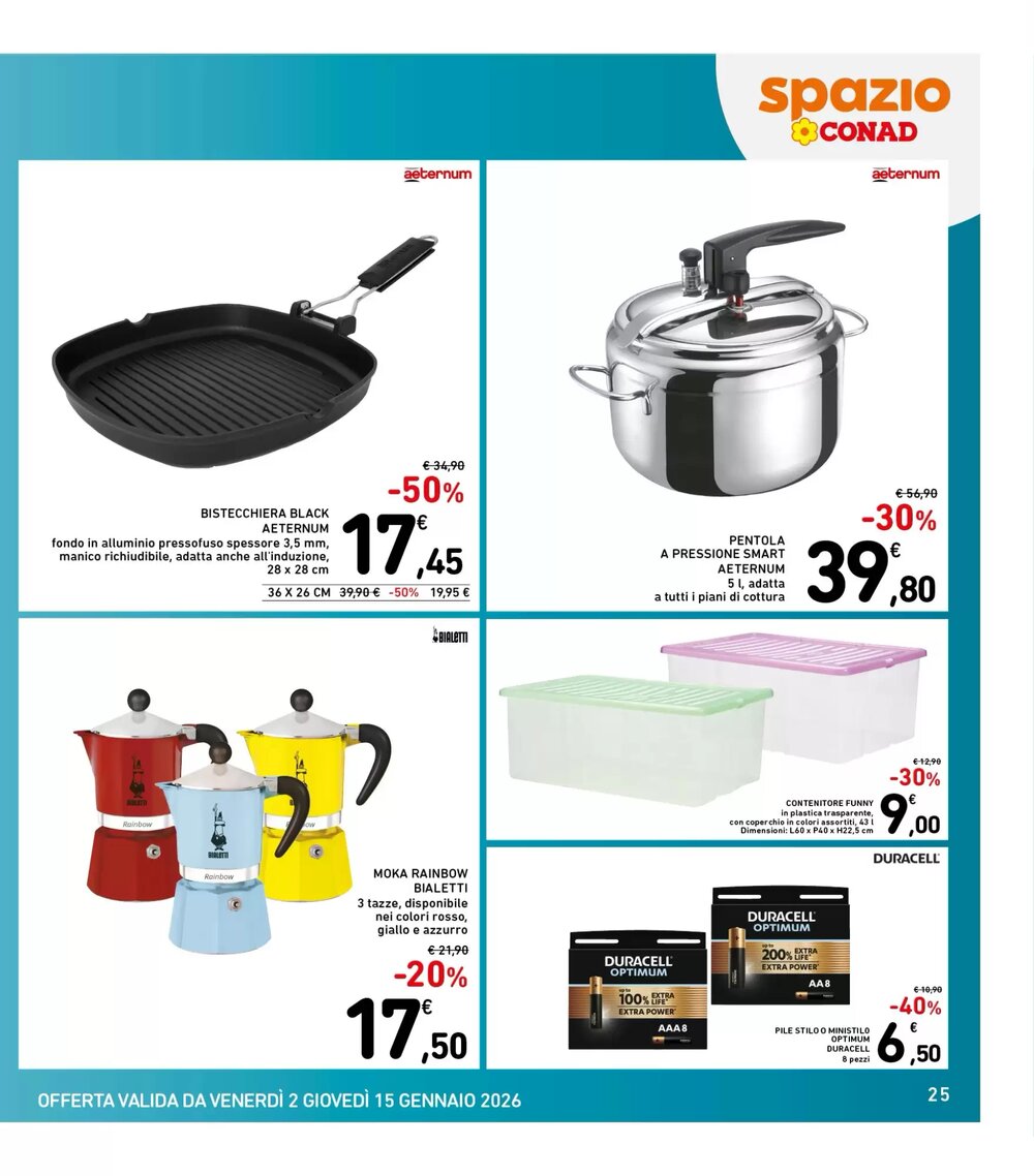 Volantino promozionale Spazio Conad  valide dal 02/01/2026 - Pagina 25.