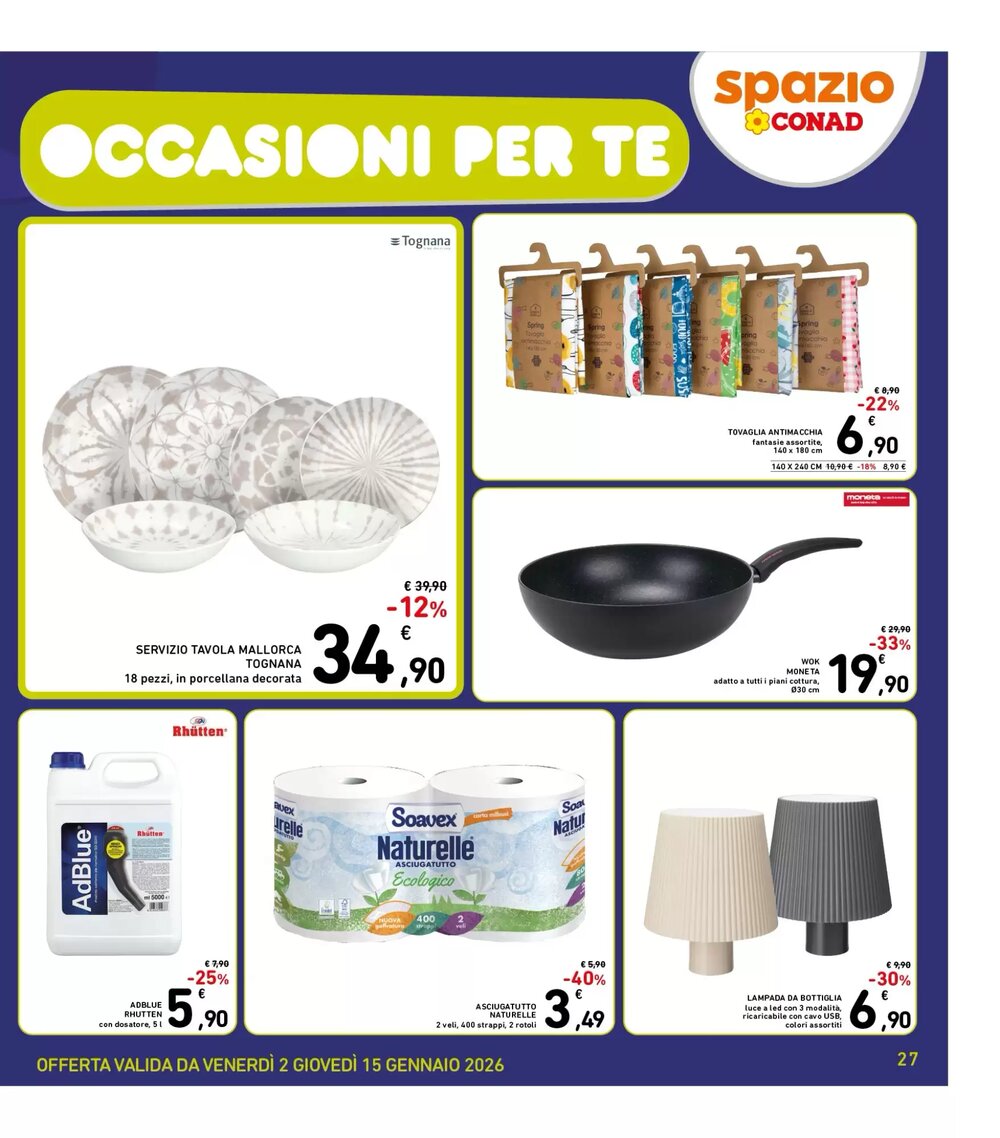 Volantino promozionale Spazio Conad  valide dal 02/01/2026 - Pagina 27.