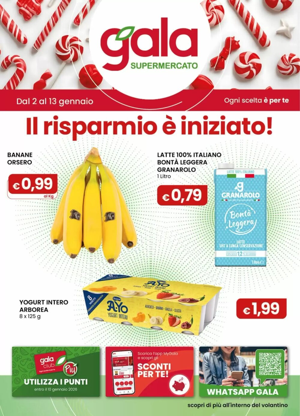 Volantino promozionale Gala Supermercati  valide dal 02/01/2026 - Pagina 1.