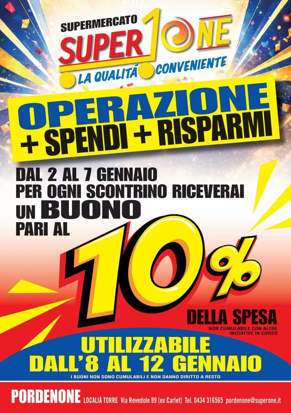 Volantino promozionale SuperOne  valide dal 02/01/2026 - Pagina 1.