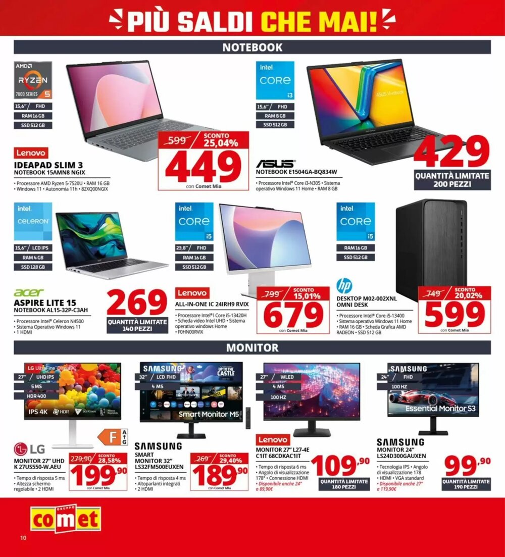 Volantino promozionale Comet  valide dal 02/01/2026 - Pagina 10.