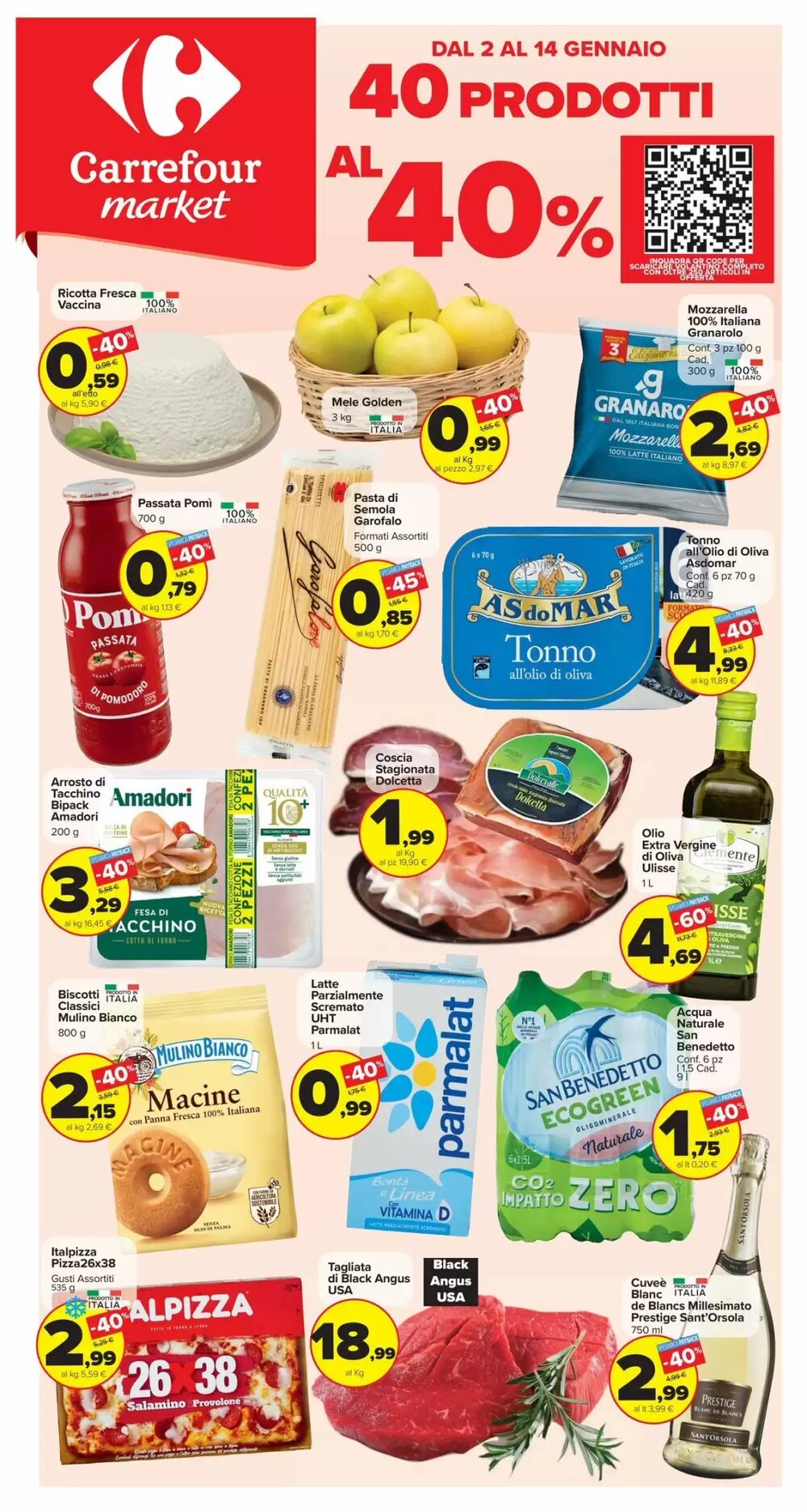 Volantino promozionale Carrefour Market  valide dal 02/01/2026 - Pagina 1.