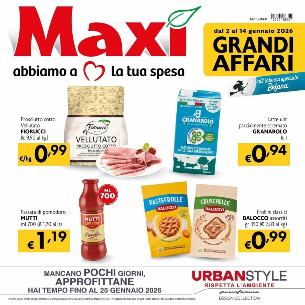 Volantino promozionale Maxi Supermercati  valide dal 02/01/2026 - Pagina 1.