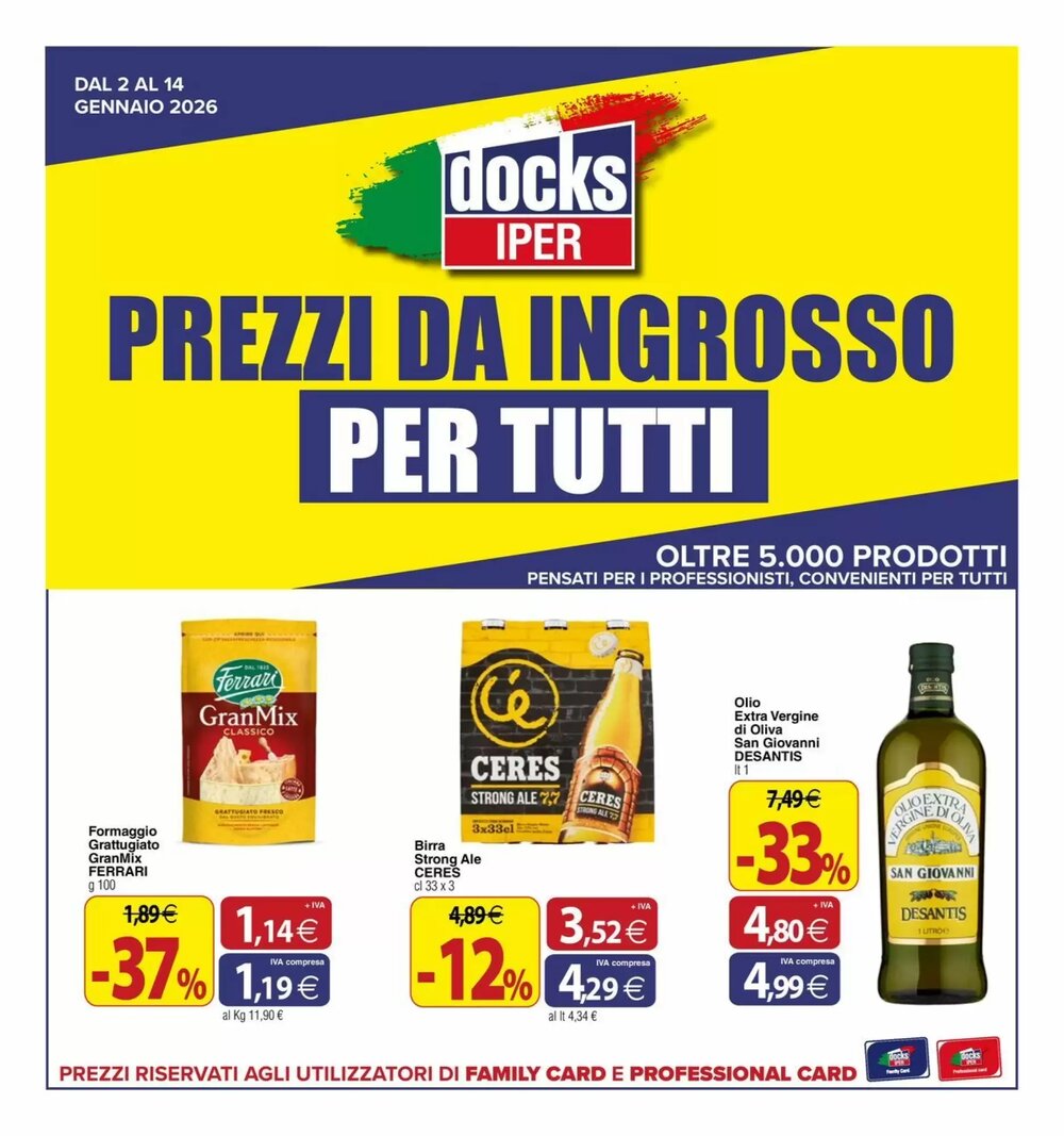 Volantino promozionale Docks Cash&Carry  valide dal 02/01/2026 - Pagina 1.