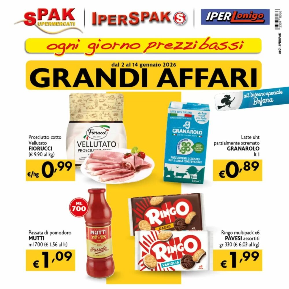Volantino promozionale Spak Supermercati  valide dal 02/01/2026 - Pagina 1.