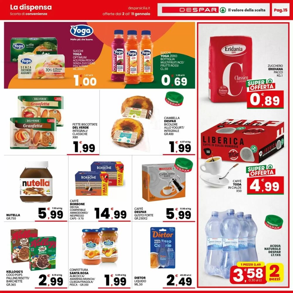 Volantino promozionale Despar Sicilia  valide dal 02/01/2026 - Pagina 15.