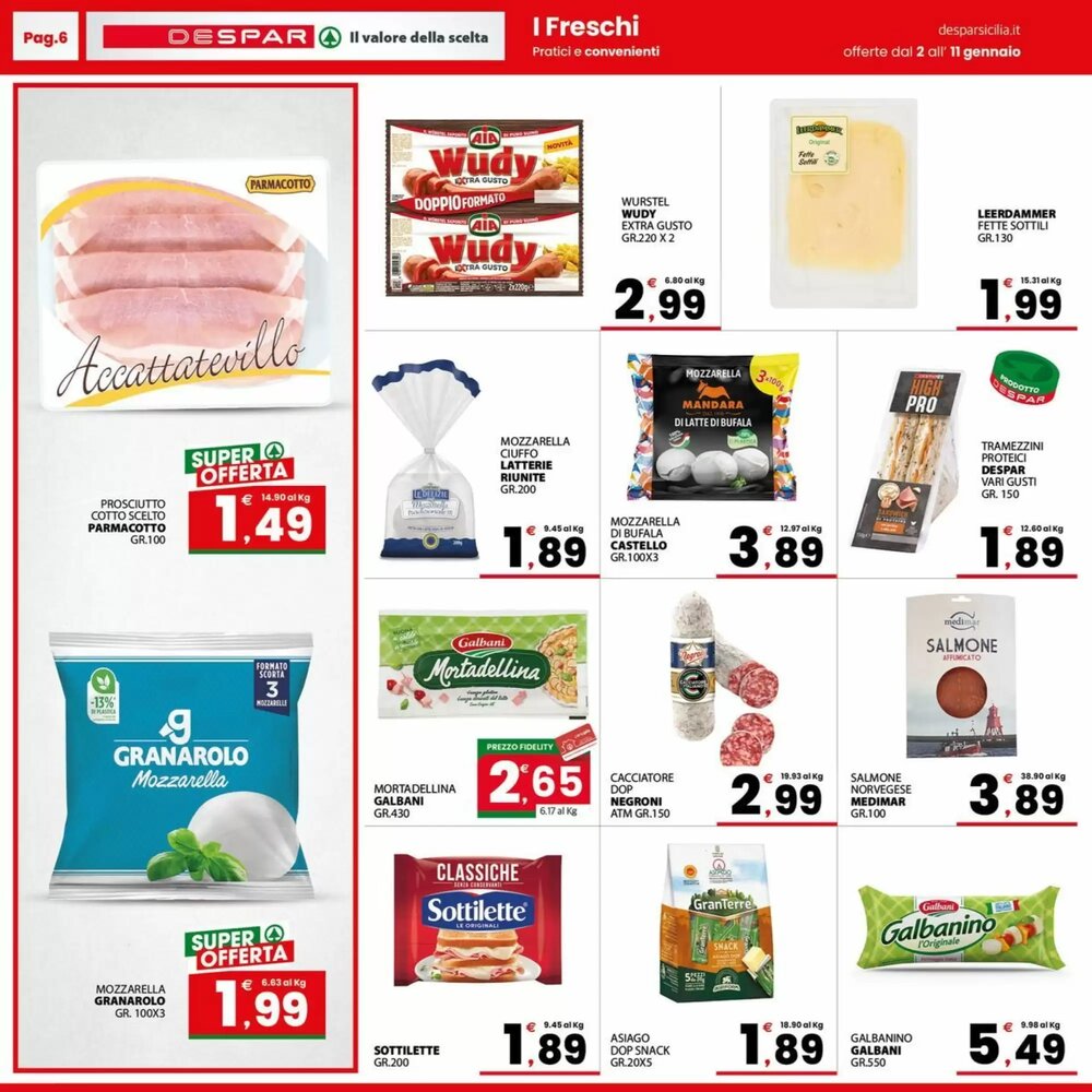 Volantino promozionale Despar Sicilia  valide dal 02/01/2026 - Pagina 6.