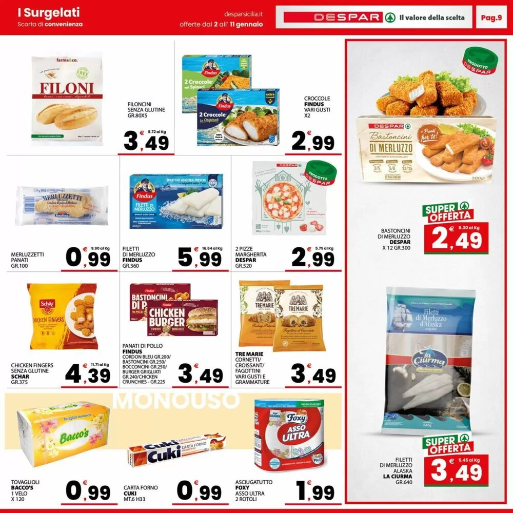 Volantino promozionale Despar Sicilia  valide dal 02/01/2026 - Pagina 9.