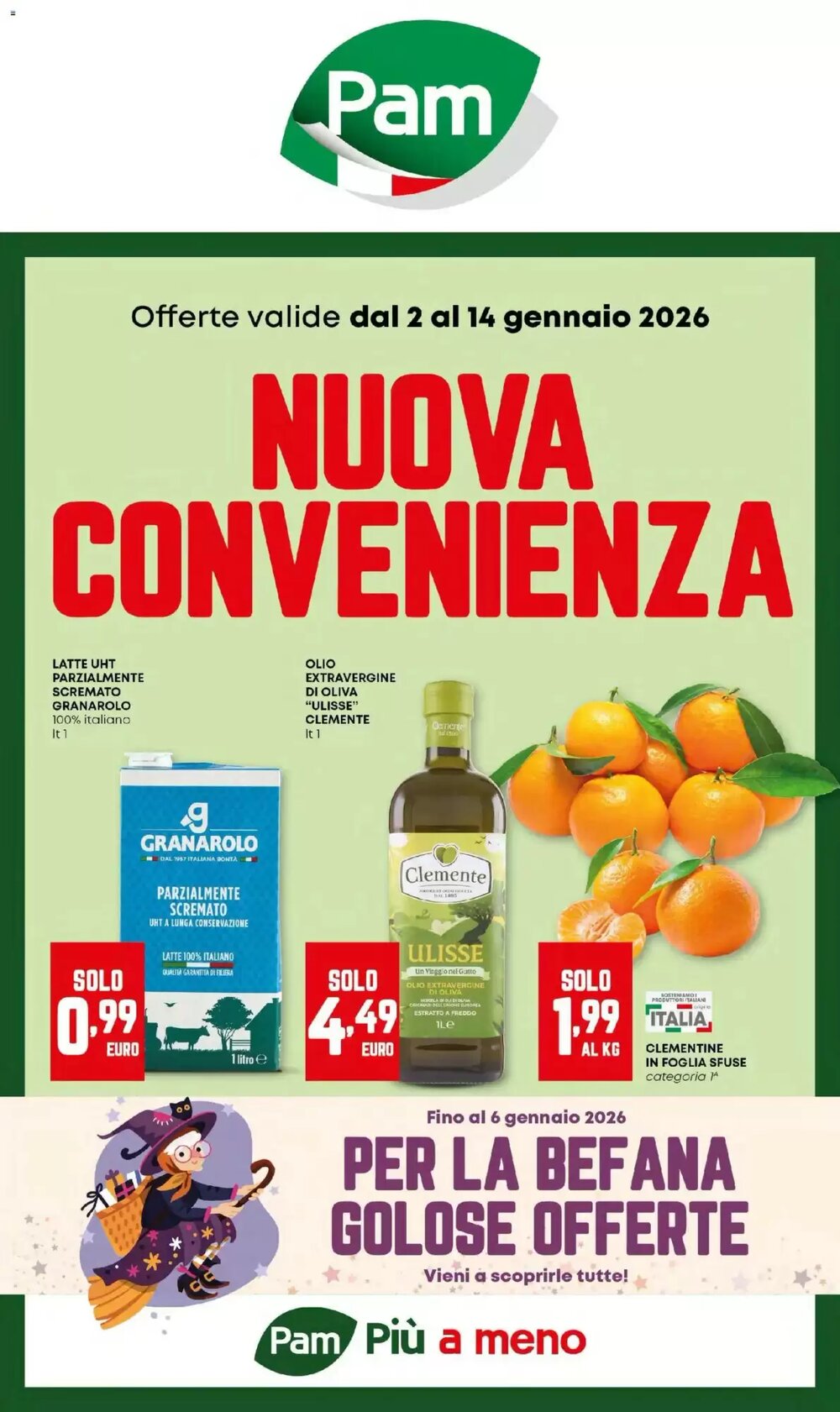 Volantino promozionale Pam  valide dal 02/01/2026 - Pagina 1.