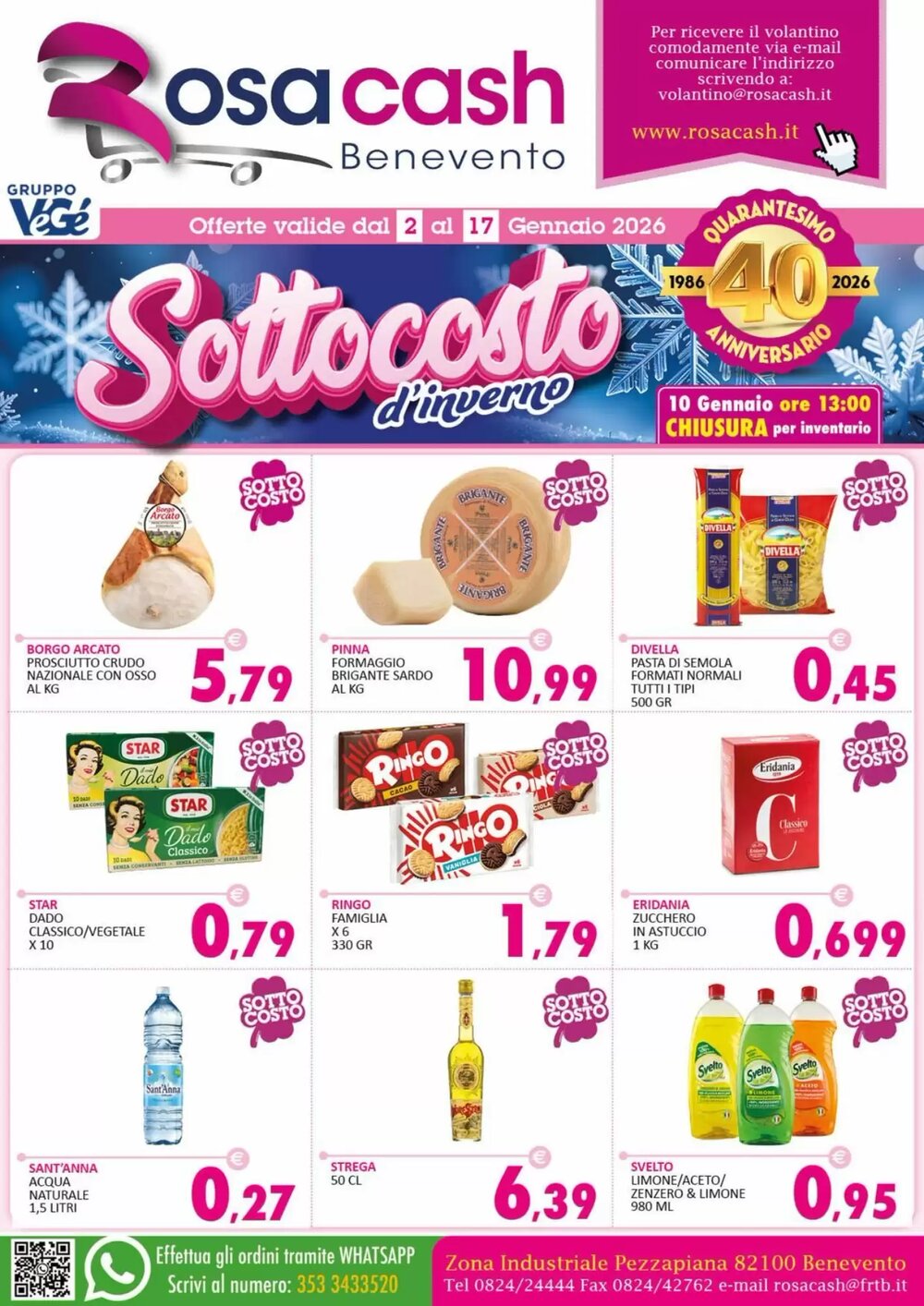 Volantino promozionale Rosa Cash  valide dal 02/01/2026 - Pagina 1.