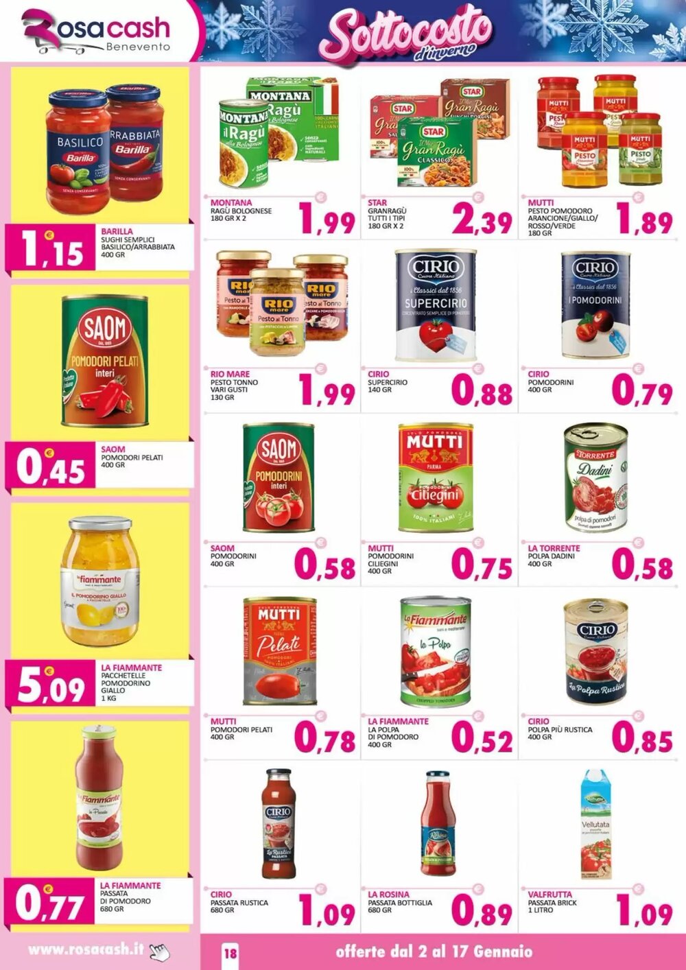 Volantino promozionale Rosa Cash  valide dal 02/01/2026 - Pagina 18.