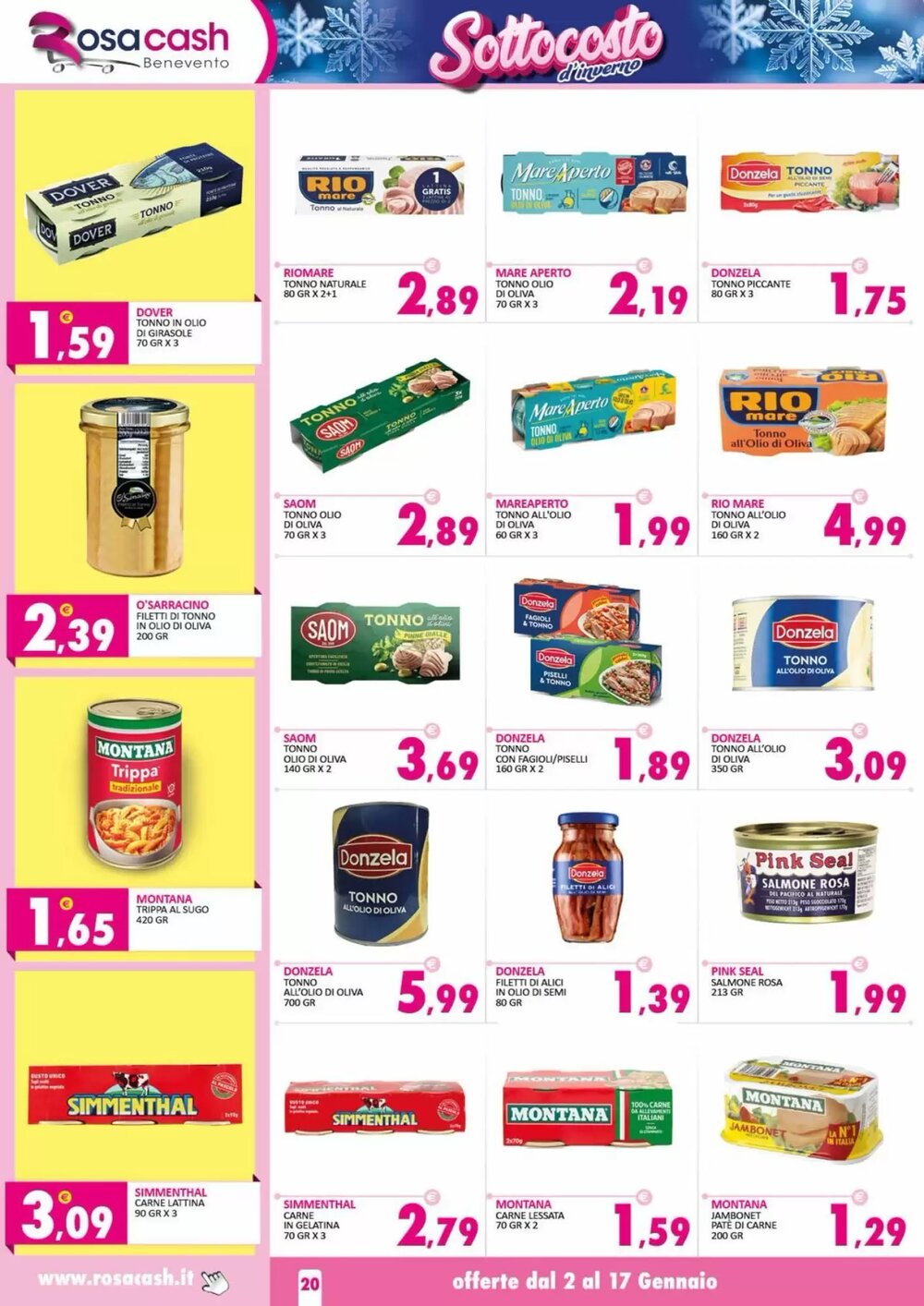 Volantino promozionale Rosa Cash  valide dal 02/01/2026 - Pagina 20.
