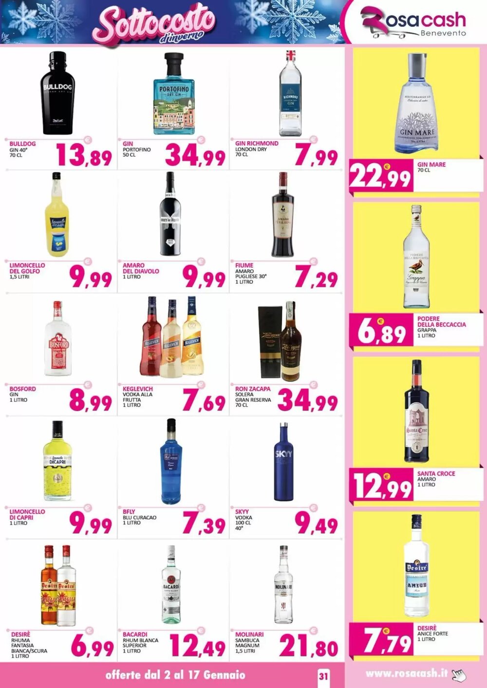 Volantino promozionale Rosa Cash  valide dal 02/01/2026 - Pagina 31.
