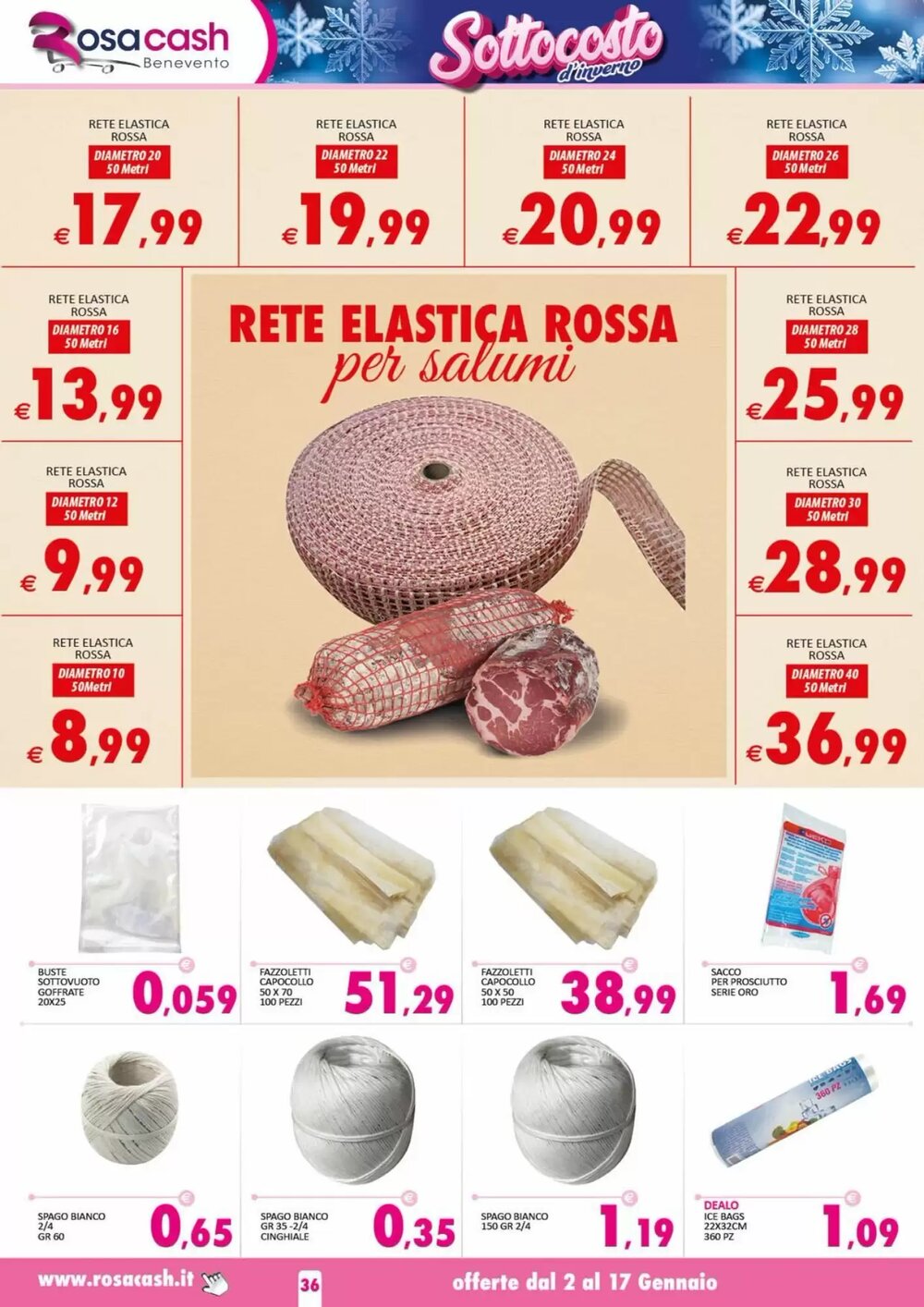 Volantino promozionale Rosa Cash  valide dal 02/01/2026 - Pagina 36.