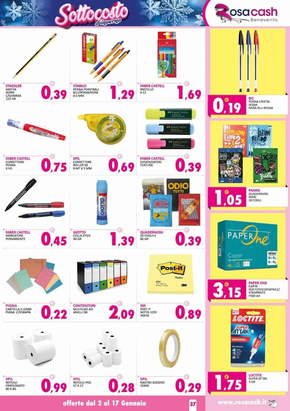 Volantino promozionale Rosa Cash  valide dal 02/01/2026 - Pagina 37.