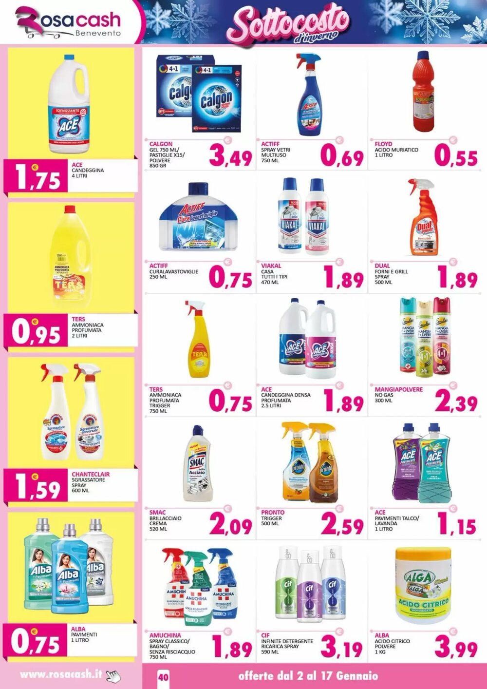 Volantino promozionale Rosa Cash  valide dal 02/01/2026 - Pagina 40.
