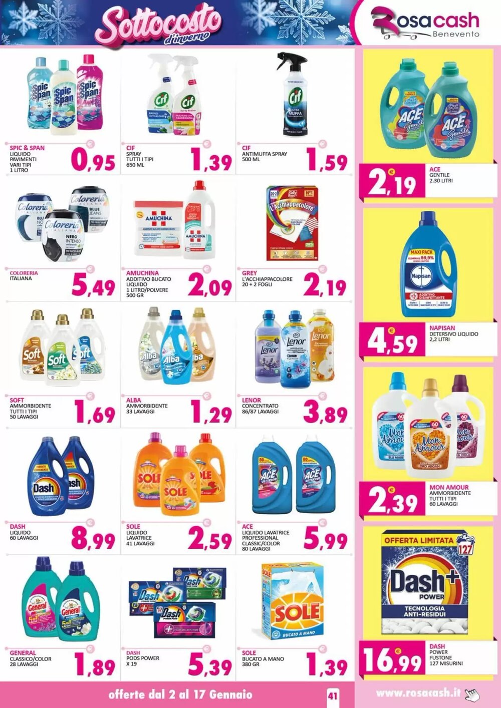 Volantino promozionale Rosa Cash  valide dal 02/01/2026 - Pagina 41.