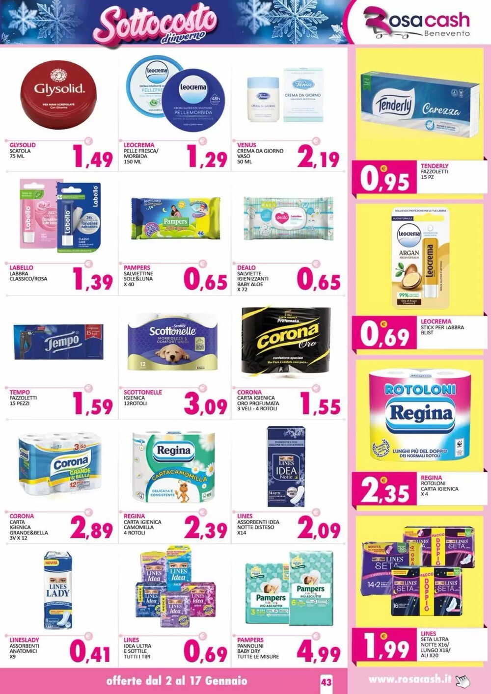 Volantino promozionale Rosa Cash  valide dal 02/01/2026 - Pagina 43.