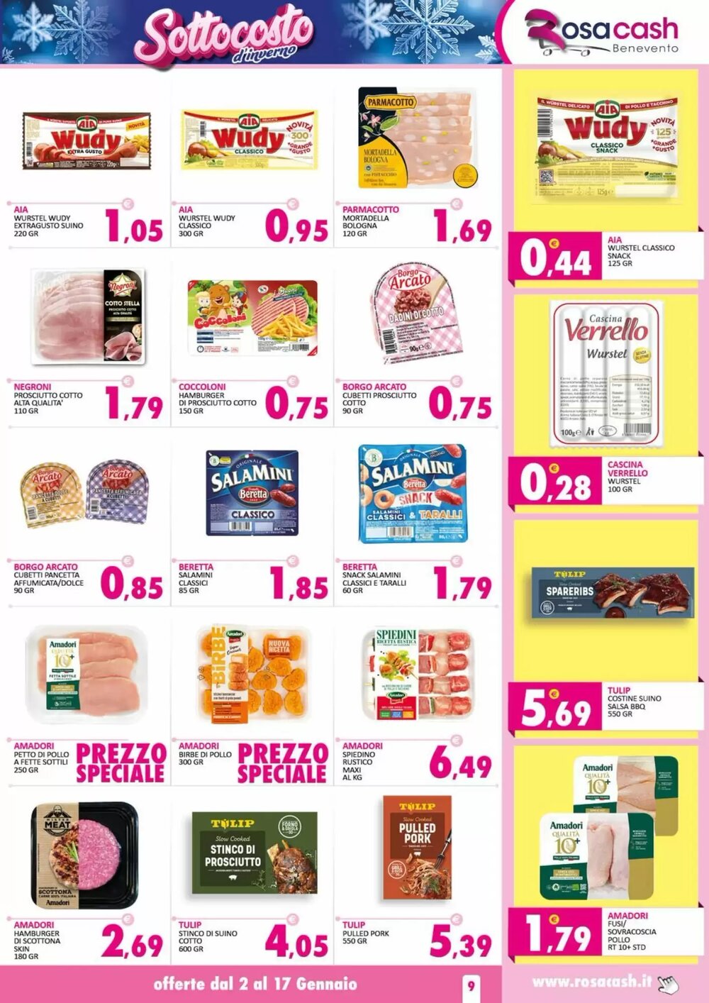 Volantino promozionale Rosa Cash  valide dal 02/01/2026 - Pagina 9.
