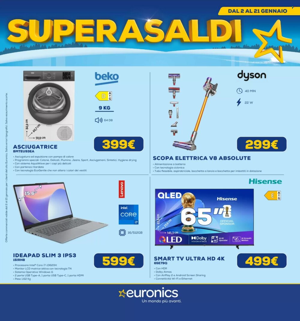 Volantino promozionale Euronics  valide dal 02/01/2026 - Pagina 1.
