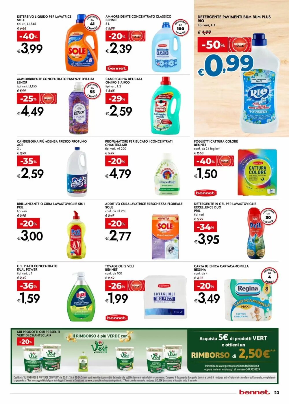 Volantino promozionale Bennet  valide dal 02/01/2026 - Pagina 23.