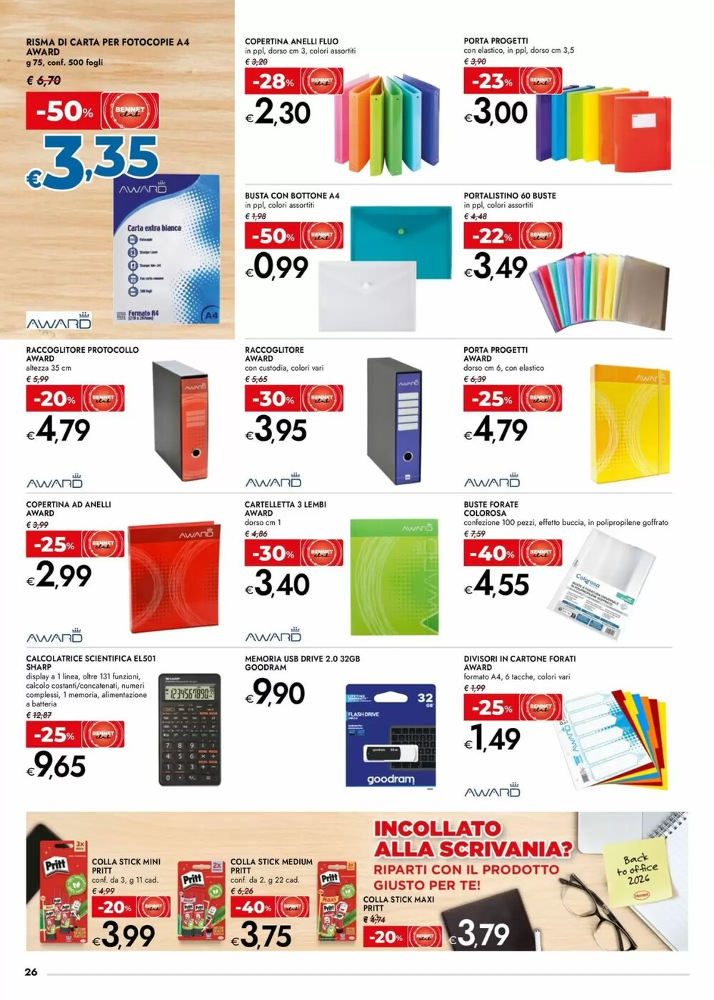 Volantino promozionale Bennet  valide dal 02/01/2026 - Pagina 26.