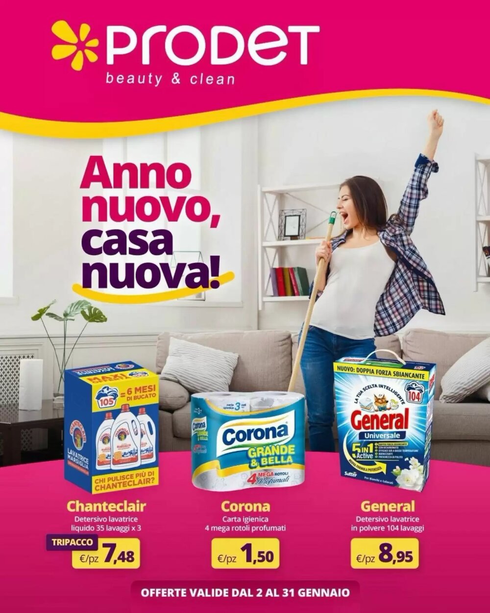 Volantino promozionale Prodet  valide dal 02/01/2026 - Pagina 1.