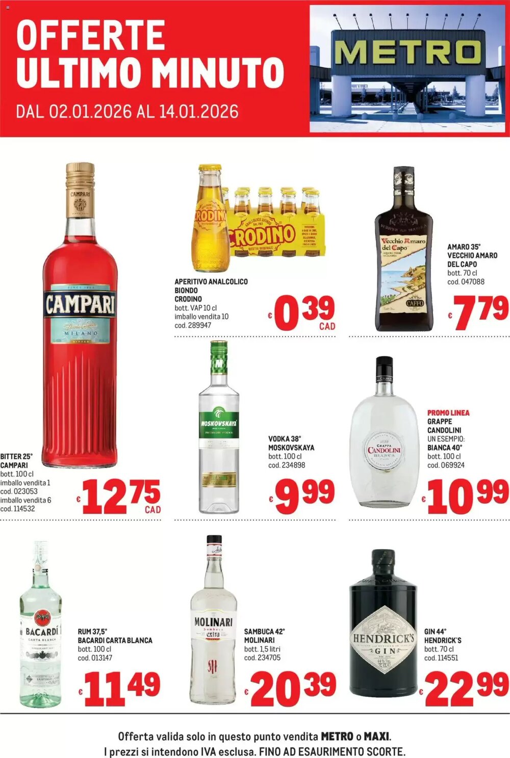 Volantino promozionale Metro  valide dal 02/01/2026 - Pagina 1.