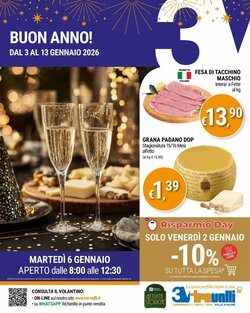 Volantino promozionale Tre Valli Supermercato  valide dal 03/01/2026 - Pagina 1.