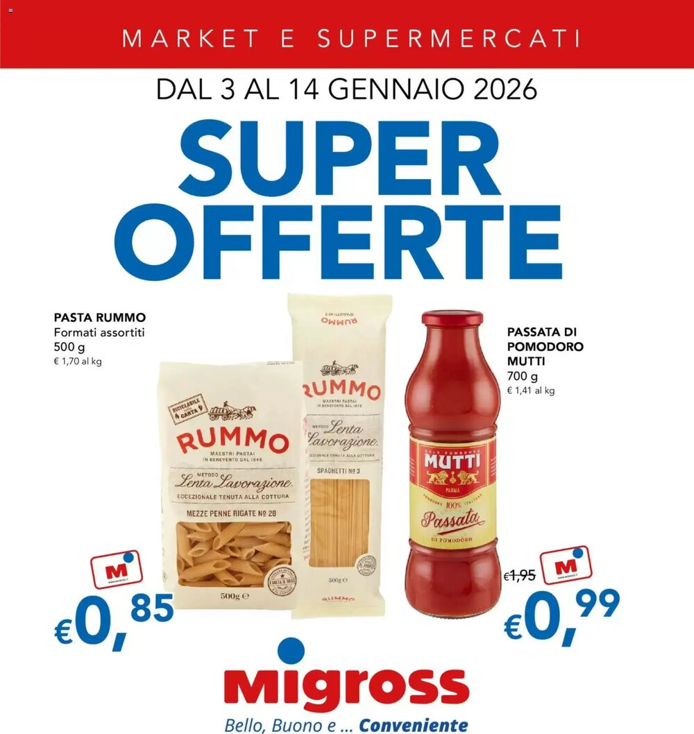 Volantino promozionale Migross Supermercati e Market  valide dal 03/01/2026 - Pagina 1.