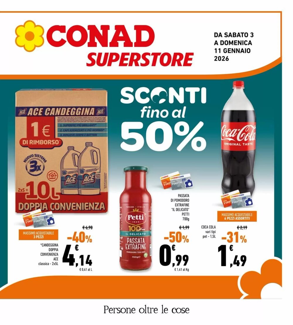 Volantino promozionale Conad Superstore  valide dal 03/01/2026 - Pagina 1.